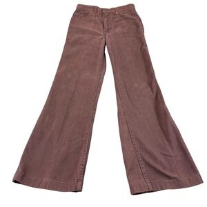 Vintage Levis Brown High Waisted Flare Jeans 1970 24x26.5 Wide Leg Bell Bottom